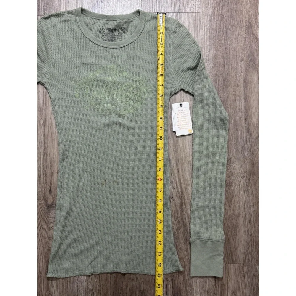 Y2K Billabong Women Green Long Sleeve Shirt Size S